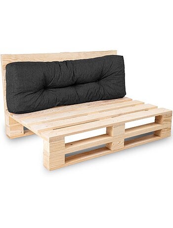 Coussin palette dossier en polyester 120x40x15 cm