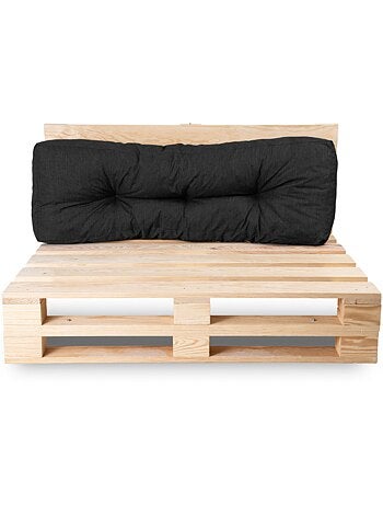 Coussin palette dossier en polyester 120x40x15 cm