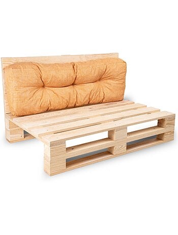 Coussin palette dossier en polyester 120x40x15 cm
