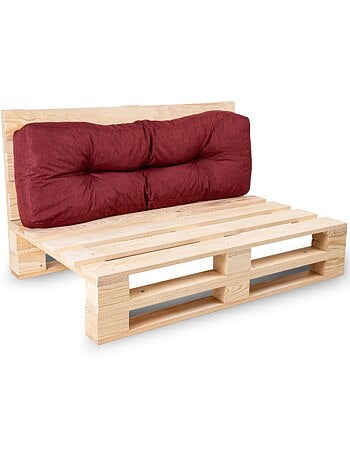 Coussin palette dossier en polyester 120x40x15 cm