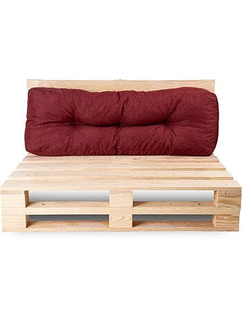 Coussin palette dossier en polyester 120x40x15 cm