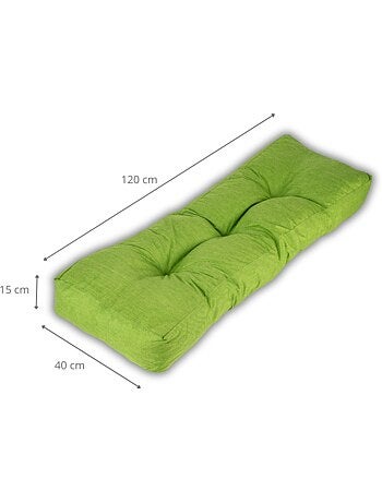 Coussin palette dossier en polyester 120x40x15 cm