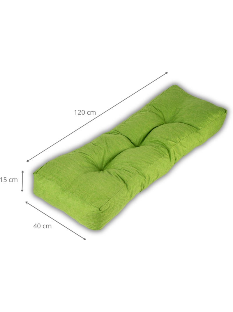 Coussin palette dossier en polyester 120x40x15 cm Vert - Kiabi