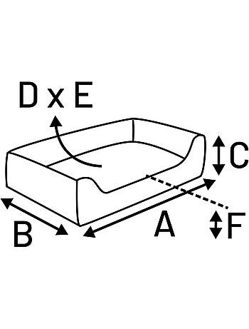 Coussin panier côtelé Rectangle