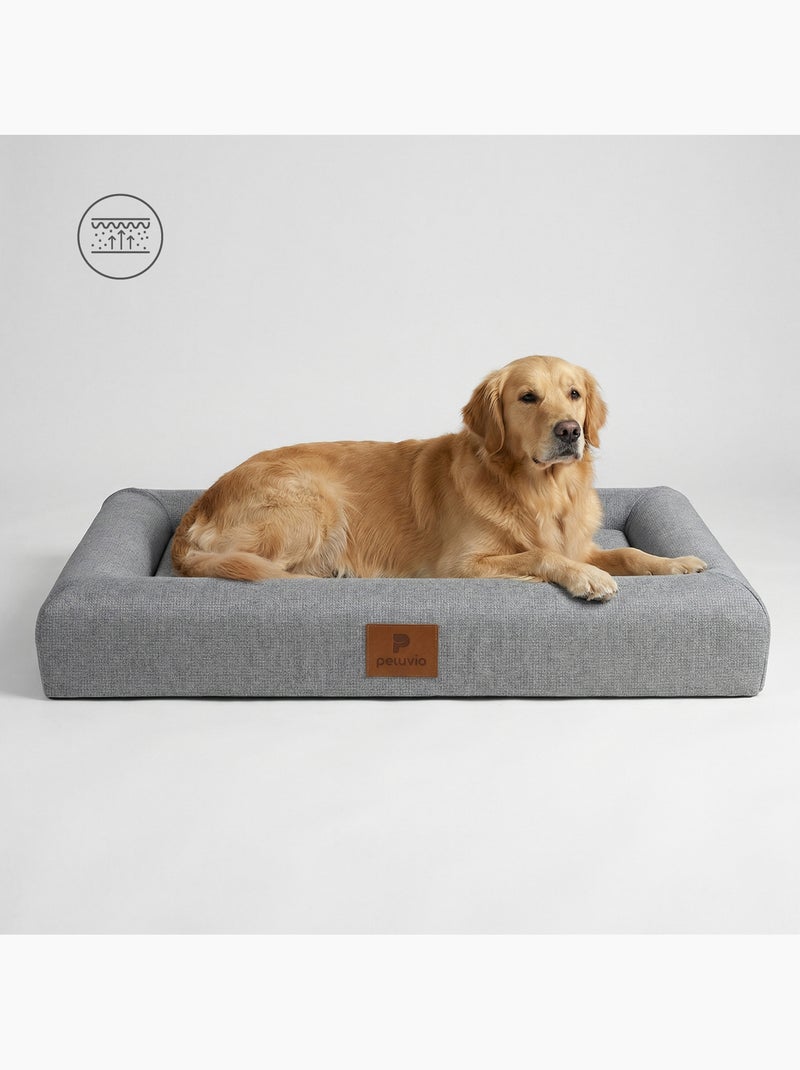 Coussin panier pour chien PELUVIO Kibi - Antidérapant - Mousse à mémoire de forme Gris - Kiabi