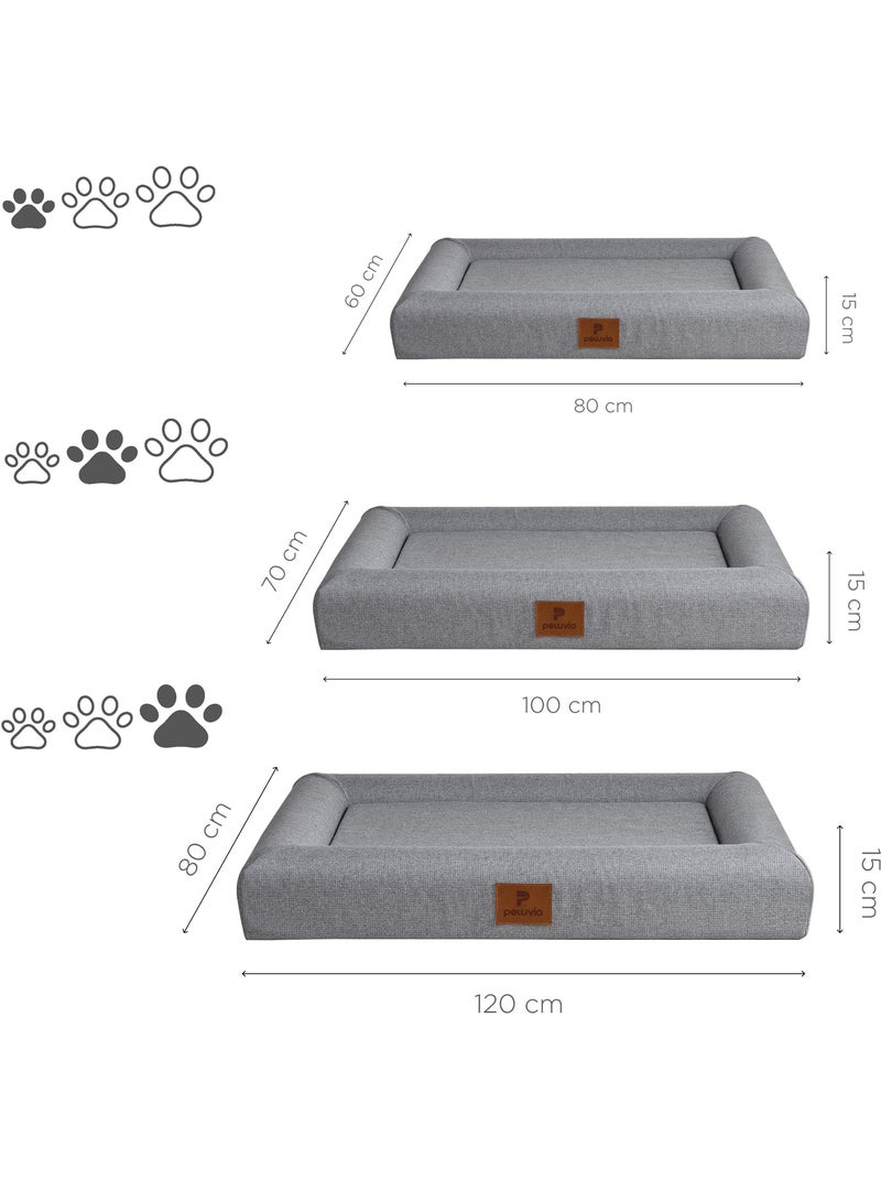 Coussin panier pour chien PELUVIO Kibi - Antidérapant - Mousse à mémoire de forme Gris - Kiabi
