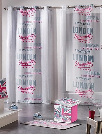 Coussin passepoil 40 x 40 cm Londres girly