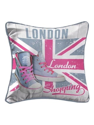 Coussin passepoil 40 x 40 cm Londres girly