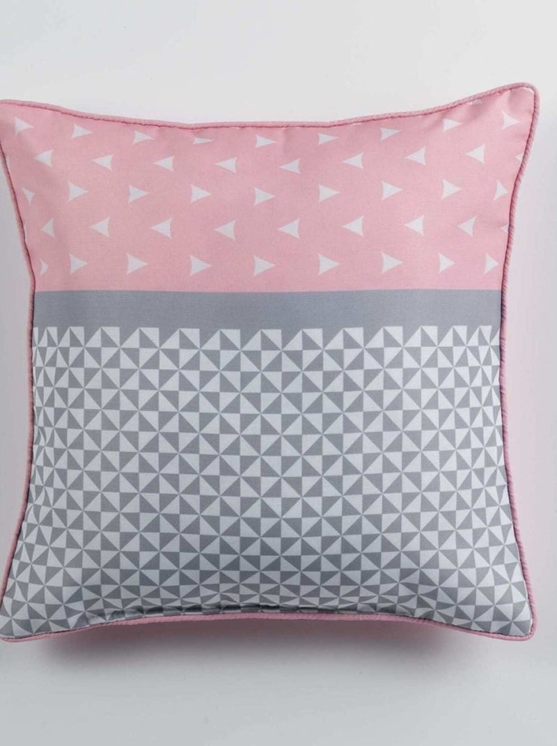 Coussin passepoil 40x40 cm Matik rose Multicolore - Kiabi