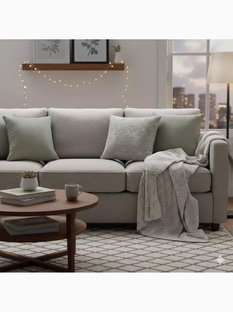 Coussin passepoil adamo jacquard gris 60 x 60 cm Gris clair - Kiabi
