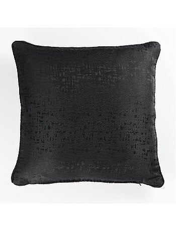 Coussin Passepoil Adamo Jacquard Noir 60 x 60 cm
