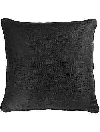 Coussin Passepoil Adamo Jacquard Noir 60 x 60 cm