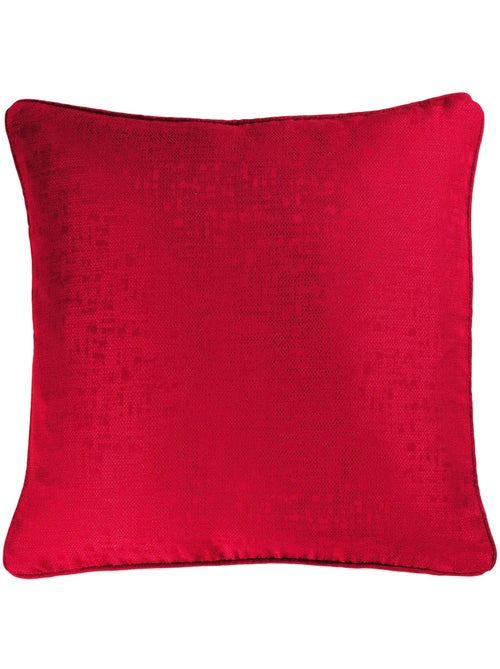 Coussin Passepoil Adamo Jacquard Rouge 60 x 60 cm - Kiabi