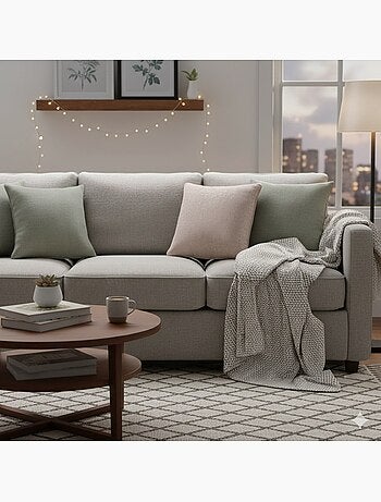 Coussin Passepoil Adamo Lin 60 x 60 cm