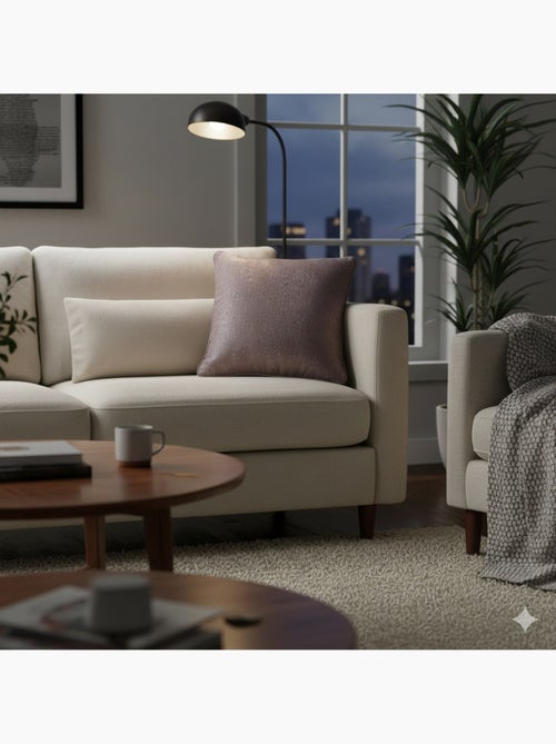 Coussin Passepoil Adamo Taupe 60 x 60 cm - Kiabi