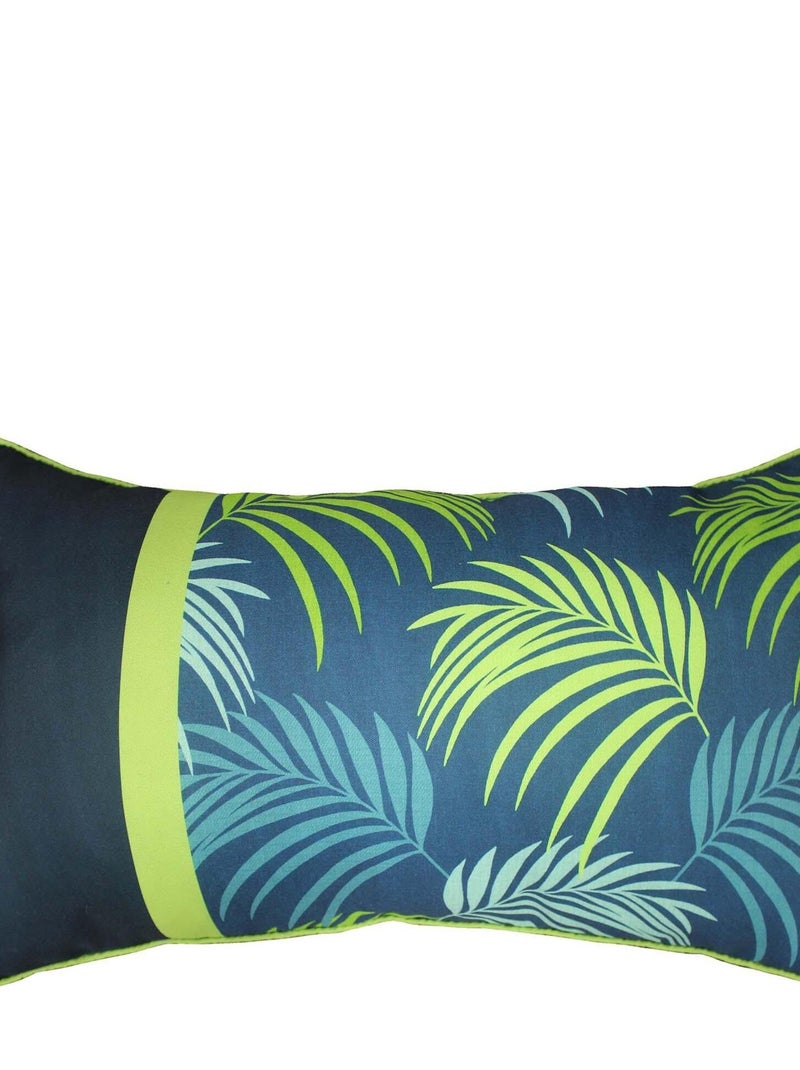 Coussin Passepoil Blue Végétal 30x50cm Vert - Kiabi