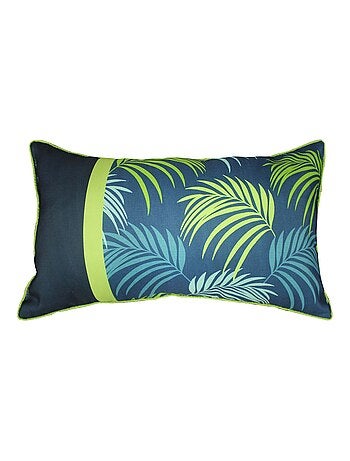 Coussin Passepoil Blue Végétal