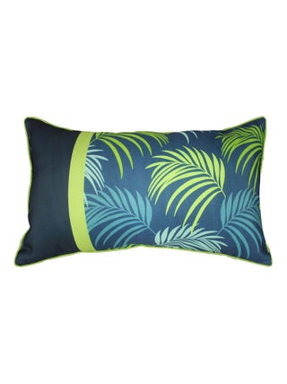 Coussin Passepoil Blue Végétal