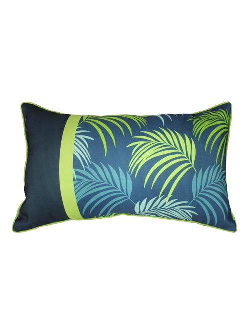 Coussin Passepoil Blue Végétal - Kiabi