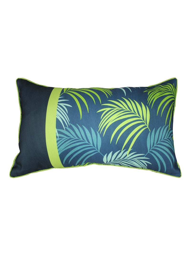 Coussin Passepoil Blue Végétal Bleu - Kiabi
