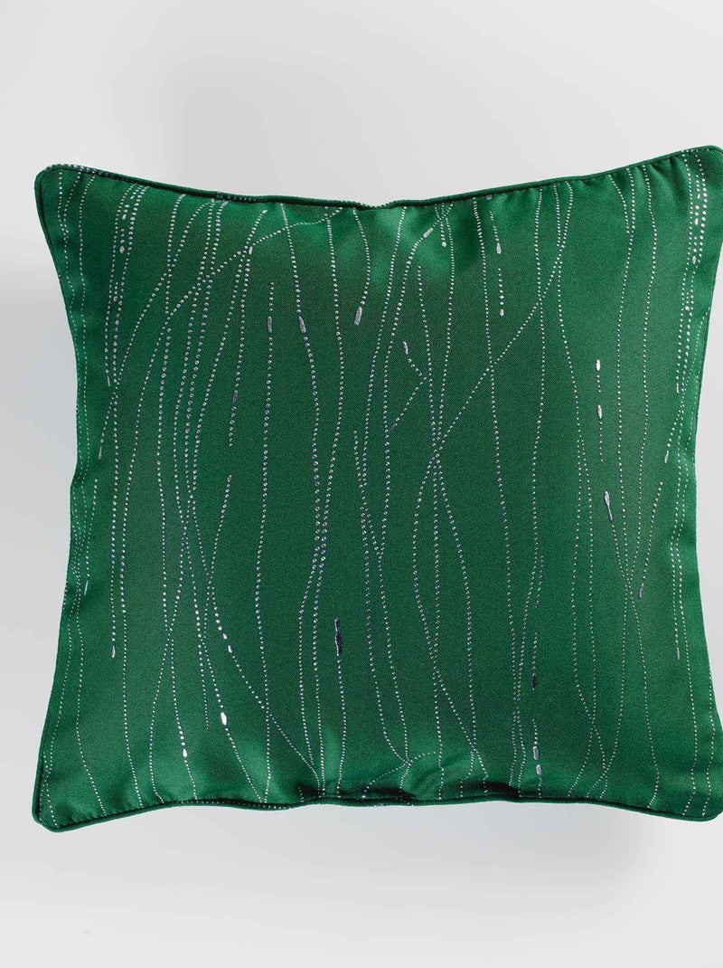Coussin Passepoil Collection Filliane Bleu pétrole - Kiabi