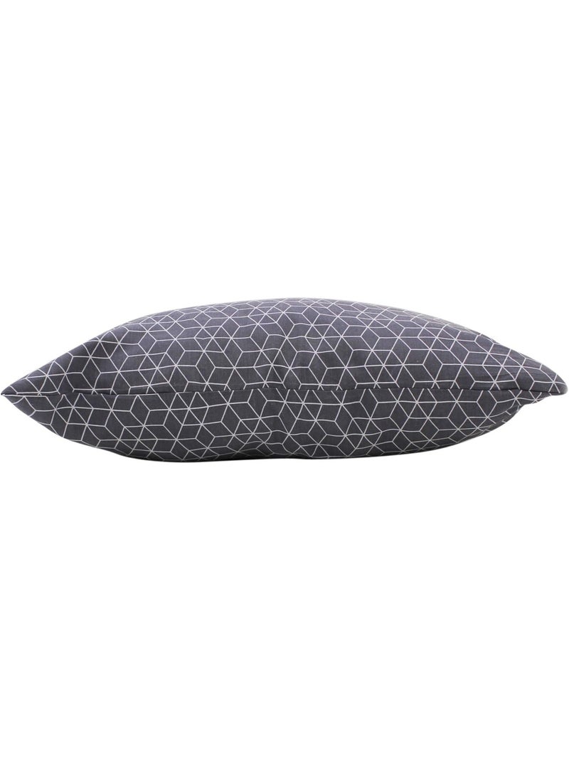 Coussin Passepoil Collection Optic Gris - Kiabi