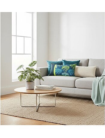 Coussin passepoil déhoussable Blue Végétal