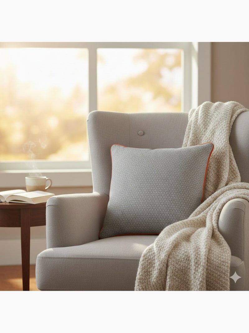 Coussin Passepoil Galactic Gris 40 x 40 cm Gris - Kiabi