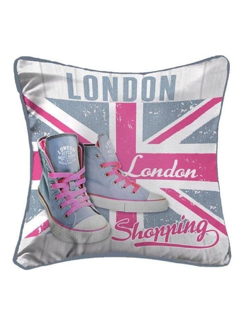 Coussin passepoil Londres girly - Kiabi