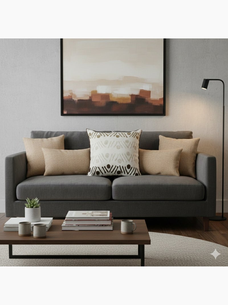 Coussin Passepoil Modele Mambo 60 x 60 cm Gris - Kiabi