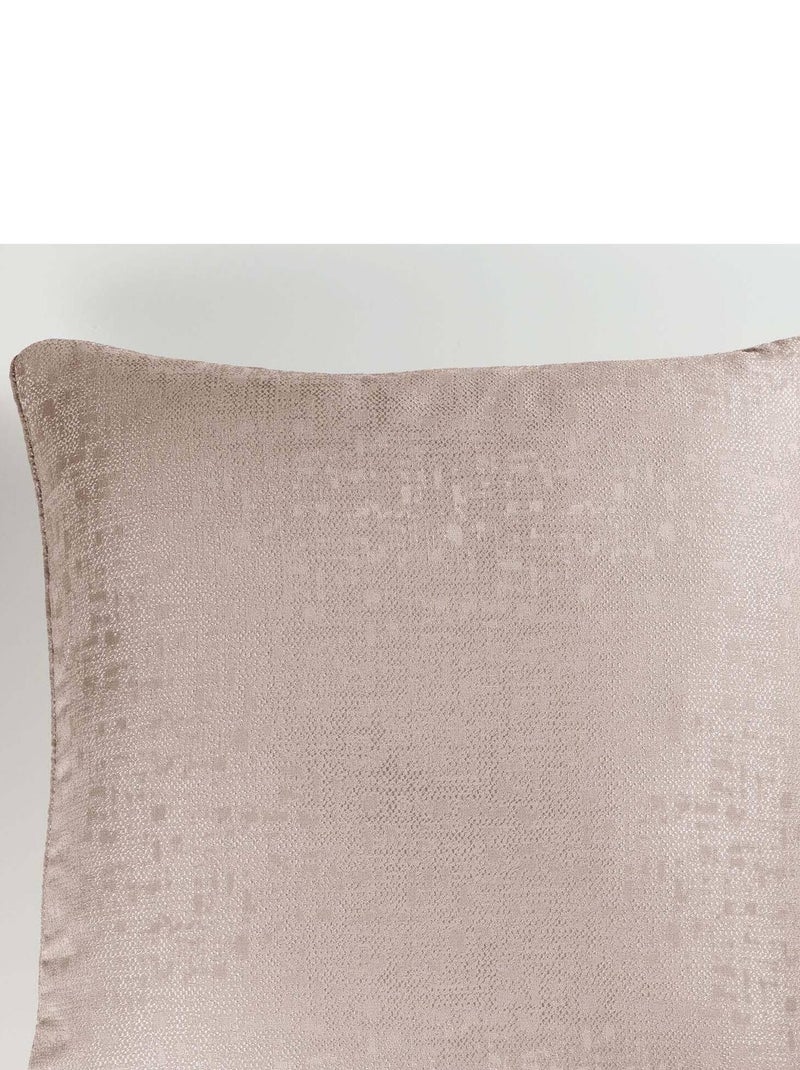 Coussin Passepoil polyester Collection Jacquard Adamo Beige - Kiabi