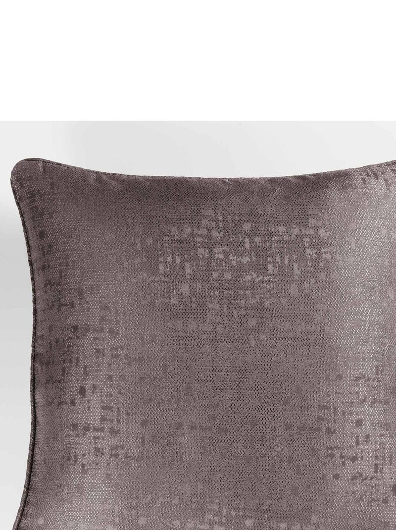 Coussin Passepoil polyester Collection Jacquard Adamo Taupe - Kiabi