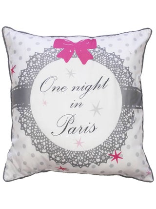 Coussin Passepoil polyester imprime Modele Love Paris 40 x 40 cm