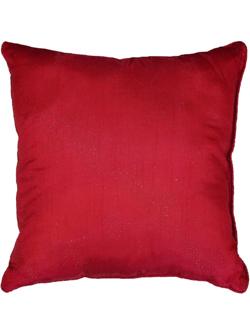Coussin Passepoil polyester Shantung Scintille Rouge 40 x 40 cm - Kiabi