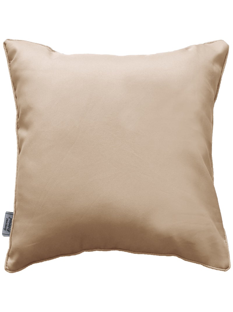 Coussin Passepoil uni Essentiel Top couleur Beige - Kiabi