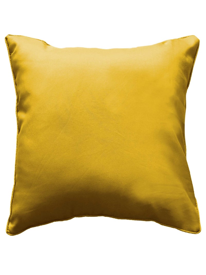 Coussin Passepoil uni Essentiel Top couleur Jaune - Kiabi