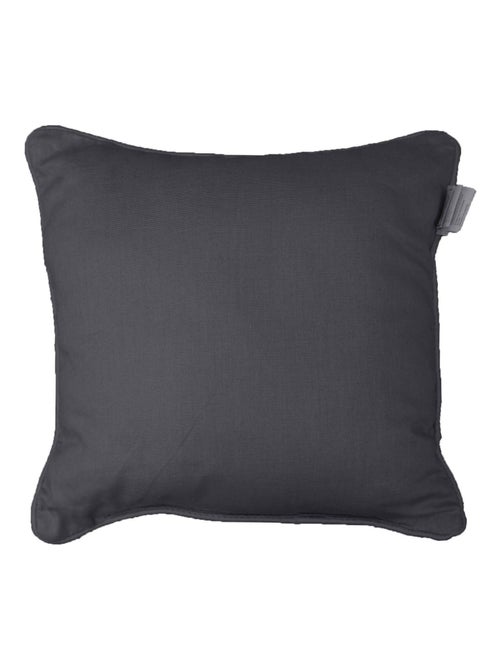 Coussin Passepoil Uni Panama Ardoise 60 x 60 cm - Kiabi