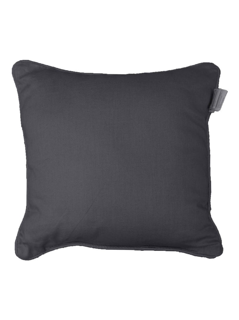 Coussin Passepoil Uni Panama Ardoise 60 x 60 cm Gris - Kiabi