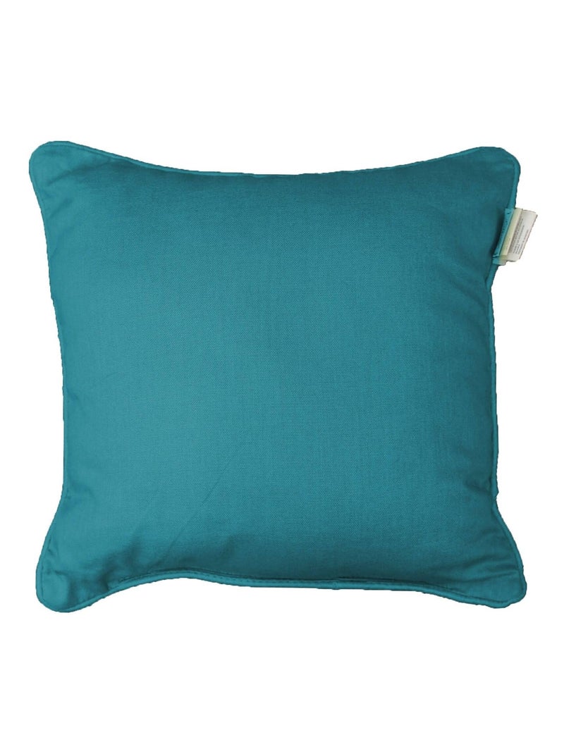 Coussin Passepoil Uni Panama Bleu 60 x 60 cm Bleu - Kiabi