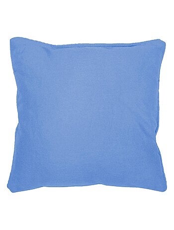 Coussin Passepoil Uni Panama Bleu Azur 60 x 60 cm
