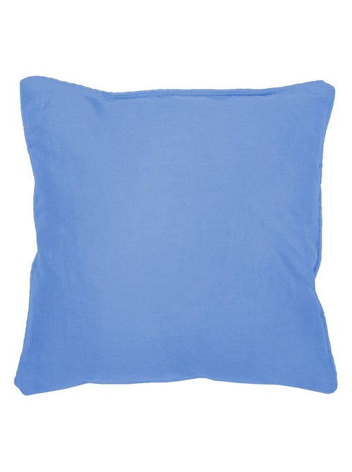 Coussin Passepoil Uni Panama Bleu Azur 60 x 60 cm - Kiabi