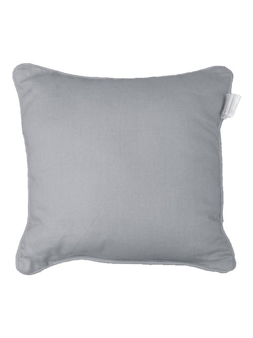 Coussin Passepoil Uni Panama Gris 60 x 60 cm - Kiabi