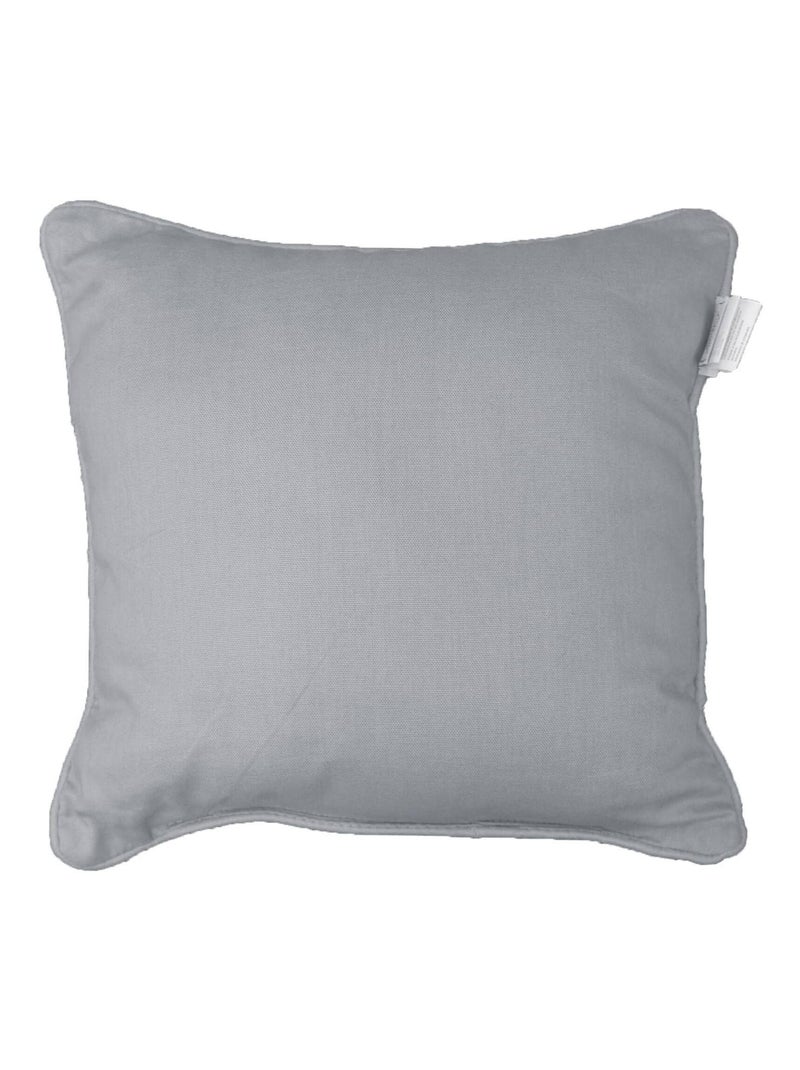 Coussin Passepoil Uni Panama Gris 60 x 60 cm Gris - Kiabi
