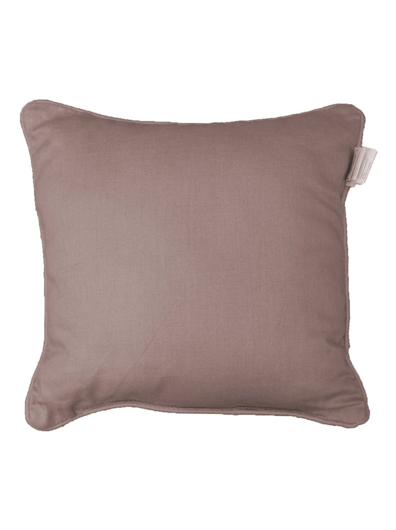 Coussin Passepoil Uni Panama Noisette 60 x 60 cm Marron - Kiabi