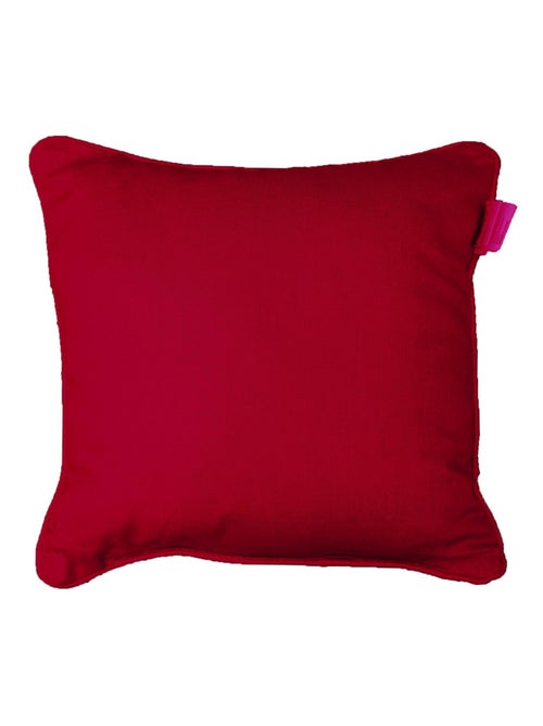 Coussin Passepoil Uni Panama Rouge 60 x 60 cm - Kiabi