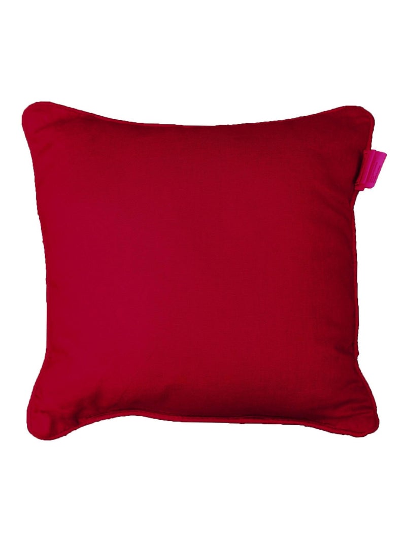 Coussin Passepoil Uni Panama Rouge 60 x 60 cm Rouge - Kiabi