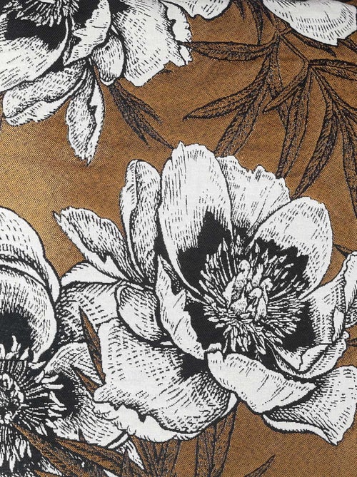 Coussin passepoilé aux impressions florales - Kiabi