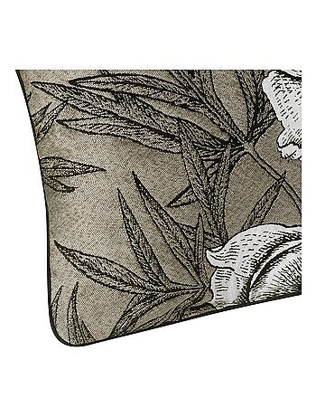 Coussin passepoilé aux impressions florales