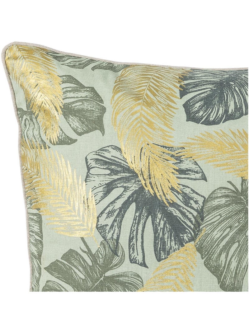 Coussin passepoilé aux notes dorées Vert - Kiabi