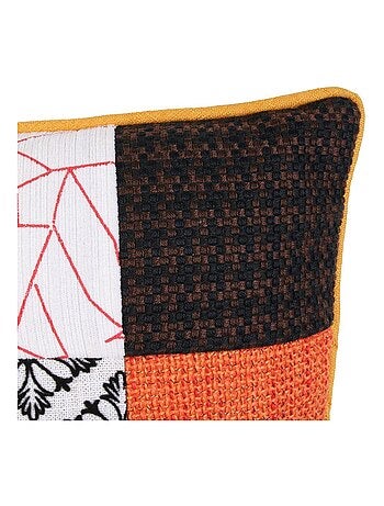 Coussin patchwork déhoussable 40x40 cm